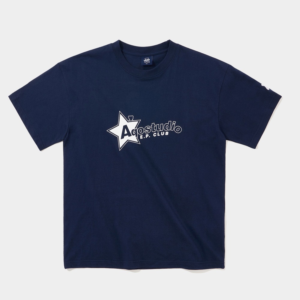 스타 로고 티셔츠 네이비